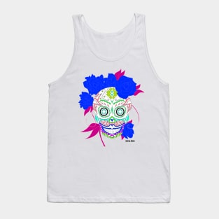 mexican grim reaper in adela catrina calavera style ecopop Tank Top